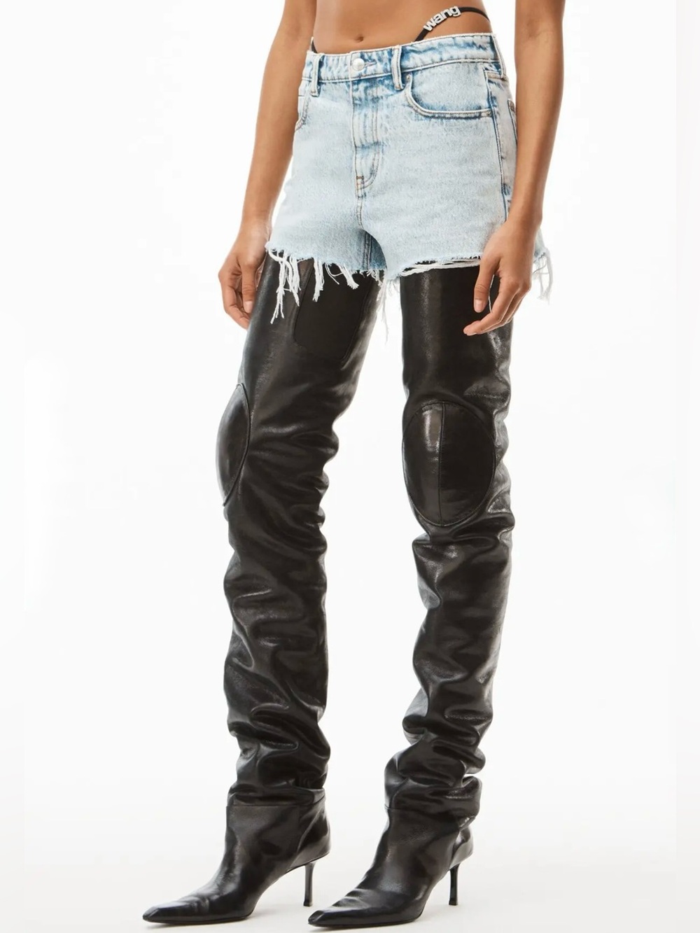 Alexander Wang Over-the-Knee Slouch Biker Boots. Retail Price:$1,595. Size:EU 37